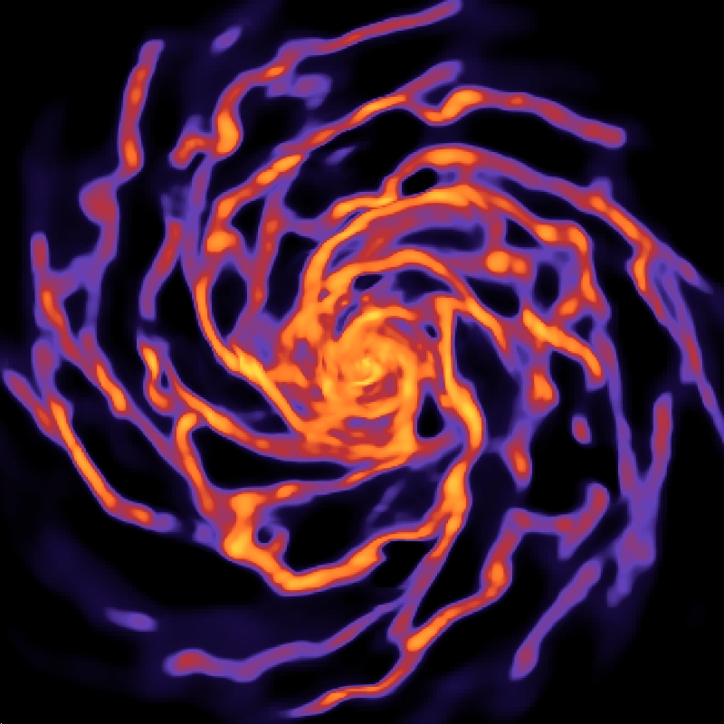 Face-on galaxy (dark)