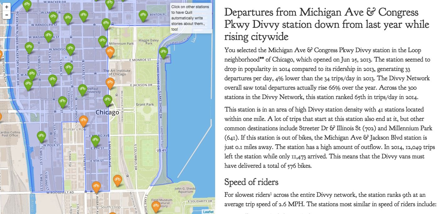 An example story from the Divvy Stories app