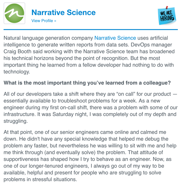 Screenshot of the p2p learning article